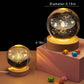 3D Galaxy Crystal Ball Night Light – LED Engraved Glass Planet Lamp with USB Wooden Base | Aesthetic Room Decor & Gift