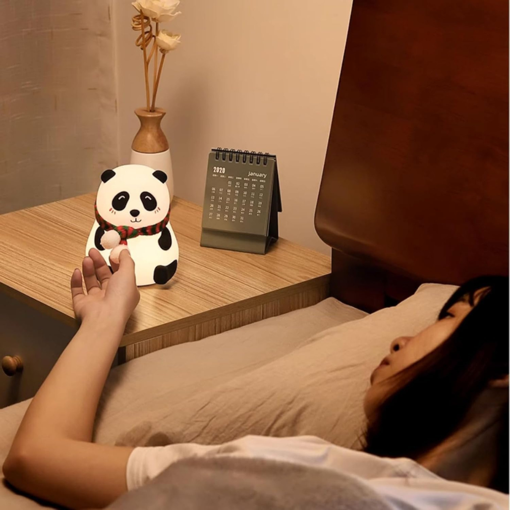 Panda Night Light – Soft Silicone Touch Lamp with Warm Glow & Tap Control