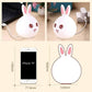 Cute Rabbit Night Light – Silicone LED Lamp with Touch Control