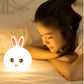 Cute Rabbit Night Light – Silicone LED Lamp with Touch Control