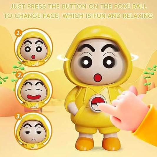 Shinchan Face Changing Keychain – Cartoon Character Toy Key Holder