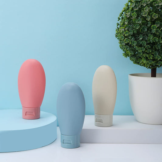 Travel Bottles for Toiletries – 3-Pack Leakproof Mini Set for bottle Lotion, Shampoo & More